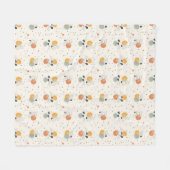 Abstracte citrus fleece deken (Voorkant (Horizontaal))