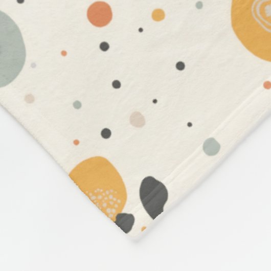 Abstracte citrus fleece deken (Hoek)