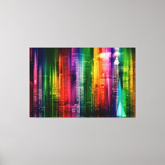 Abstracte Cityscape Canvas Afdruk (Voorkant)