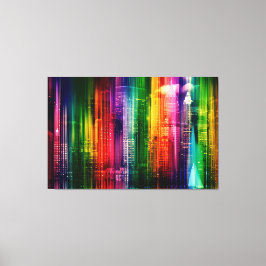 Abstracte Cityscape Canvas Afdruk