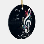 Abstracte Cleft Note en microfoon Keramisch Ornament (Rechts)