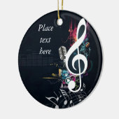Abstracte Cleft Note en microfoon Keramisch Ornament (Links)