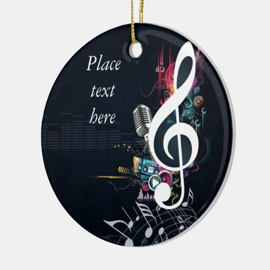 Abstracte Cleft Note en microfoon Keramisch Ornament (Links)