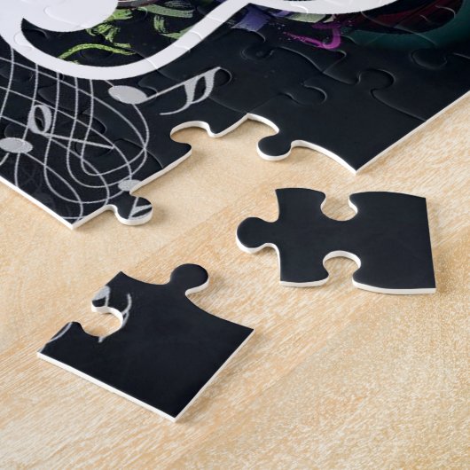 Abstracte Cleft Note en microfoon Legpuzzel (Zijkant)