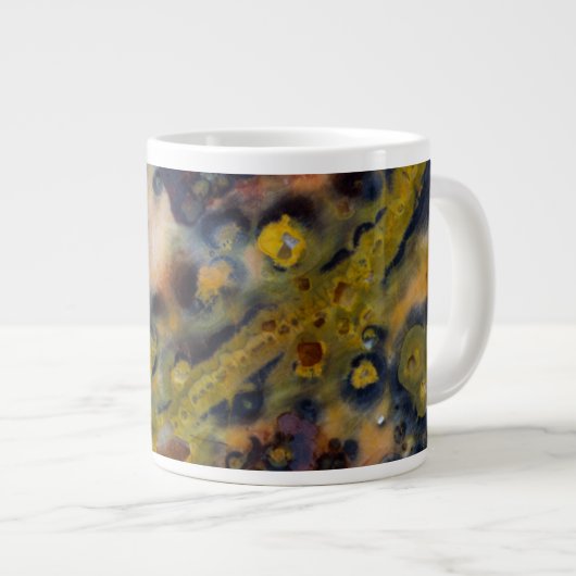 Abstracte close-up van Ocean Jasper Grote Koffiekop (Voorkant rechts)