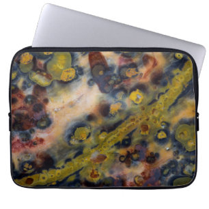 Abstracte close-up van Ocean Jasper Laptop Sleeve