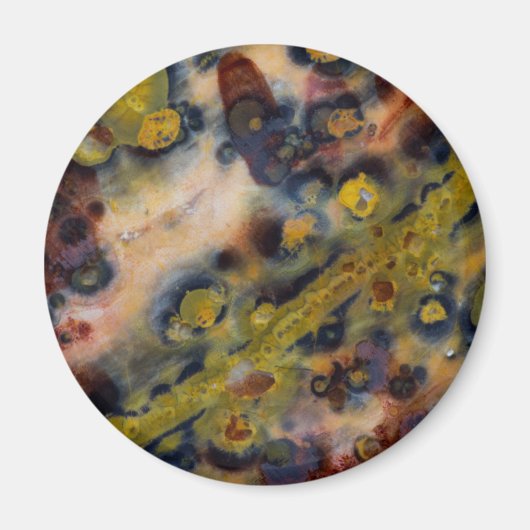 Abstracte close-up van Ocean Jasper Magneet (Voorkant)