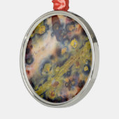 Abstracte close-up van Ocean Jasper Metalen Ornament (Links)