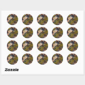 Abstracte close-up van Ocean Jasper Ronde Sticker (Vel)