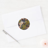 Abstracte close-up van Ocean Jasper Ronde Sticker (Envelop)