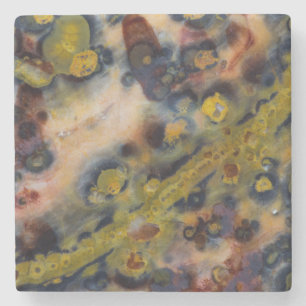 Abstracte close-up van Ocean Jasper Stenen Onderzetter
