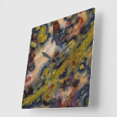 Abstracte close-up van Ocean Jasper Vierkante Klok (Hoek)