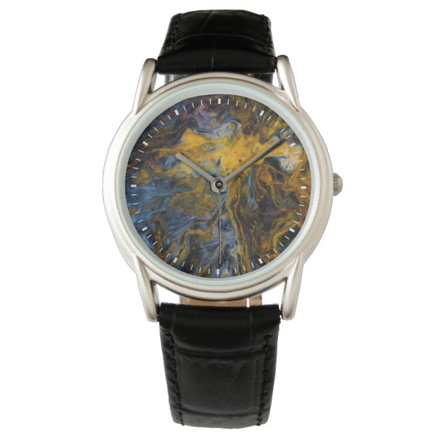 Abstracte close-up van Pietersite Horloge (Voorkant)