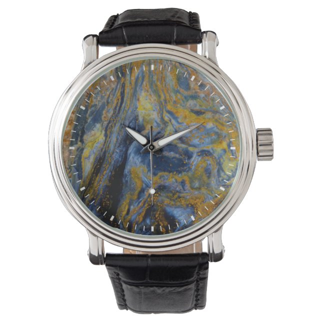 Abstracte close-up van Pietersite Horloge (Voorkant)