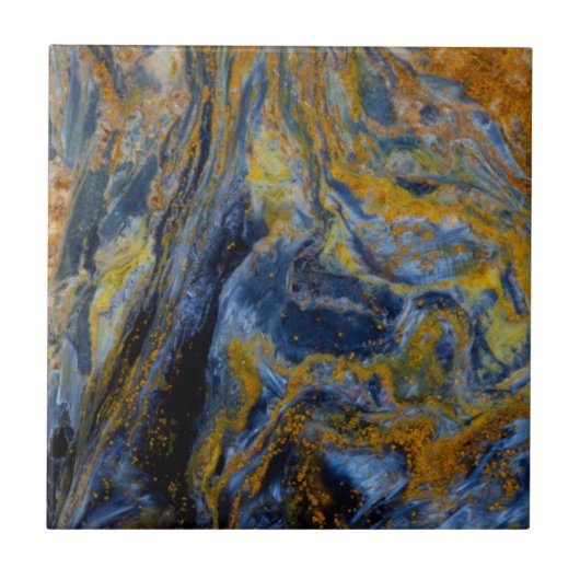 Abstracte close-up van Pietersite Tegeltje (Voorkant)