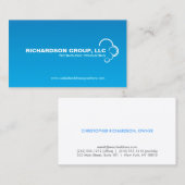 ABSTRACTE CLOUD LOGO op BLAUW GRADIËNT Visitekaart Visitekaartje (Voorkant / Achterkant)