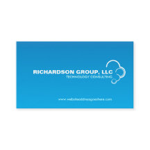 ABSTRACTE CLOUD LOGO op BLAUW GRADIËNT Visitekaart