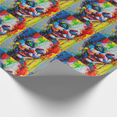 Abstracte clown cadeaupapier (Hoek)