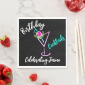 Abstracte Cocktail Neon Drink Bar Club Servet (Insitu)