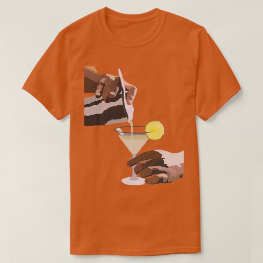 Abstracte cocktail t-shirt (Design voorkant)