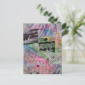 abstracte collage briefkaart (Staand voorkant)