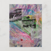 abstracte collage briefkaart (Voorkant)