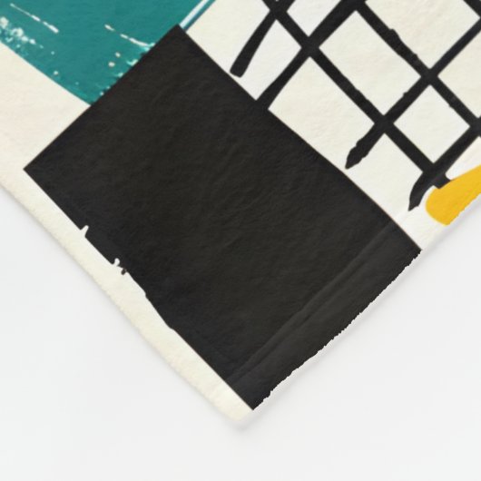 Abstracte collage fleece deken (Hoek)