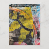 abstracte collage gele zon briefkaart (Voorkant)