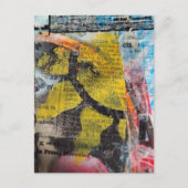 abstracte collage gele zon briefkaart (Voorkant)