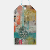 Abstracte collage gemengde media Abstract Cadeaulabel (Achterkant)