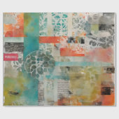 Abstracte collage gemengde media Abstract Cadeaupapier (Vlak)