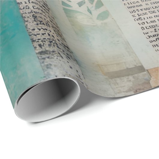 Abstracte collage gemengde media Abstract Cadeaupapier (Rol Hoek)