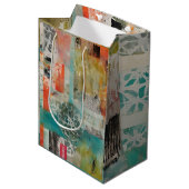 Abstracte collage gemengde media Abstract Medium Cadeauzakje (Voorkant Gekanteld)