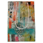 Abstracte collage gemengde media Abstract Medium Cadeauzakje (Achterkant)