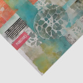 Abstracte collage gemengde media Abstract Tissuepapier (Detail)