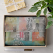 Abstracte collage gemengde media Abstract Tissuepapier (Geschenk)