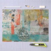 Abstracte collage gemengde media Abstract Tissuepapier (Craft)