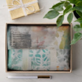 Abstracte collage gemengde media Abstract Tissuepapier (Geschenk)