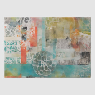 Abstracte collage gemengde media Abstract Tissuepapier