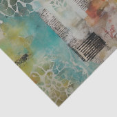 Abstracte collage gemengde media Abstract Tissuepapier (Detail)