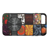 Abstracte collage gepersonaliseerd monogram Case-Mate iPhone case (Achterkant (Horizontaal))