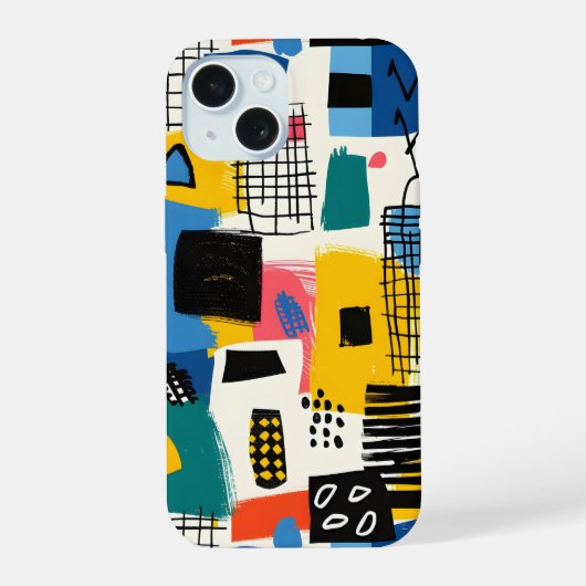 Abstracte Collage iPhone 15 Case (Achterkant)