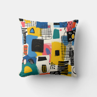 Abstracte collage kussen