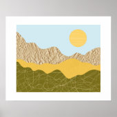 Abstracte Collage Landschap Poster (Voorkant)