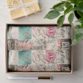 Abstracte Collage met Berichten Weefselpapier Tissuepapier (Geschenk)