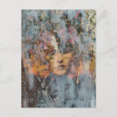 abstracte collage met gezicht briefkaart (Voorkant)