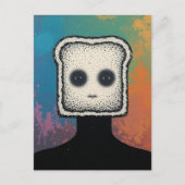 abstracte collage met gezicht van toast briefkaart (Voorkant)