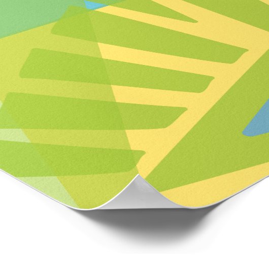 Abstracte Collage met Teacups Poster (Hoek)