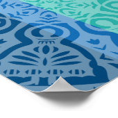 Abstracte Collage met Vogels Poster (Hoek)