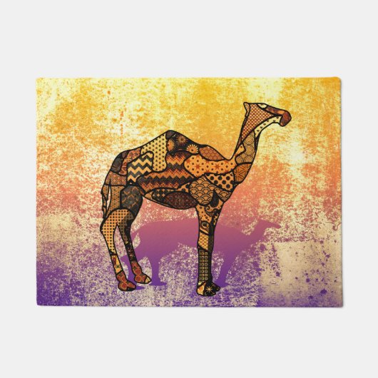 Abstracte Collage Ozzy de Camel ID102 Deurmat (Voorkant)